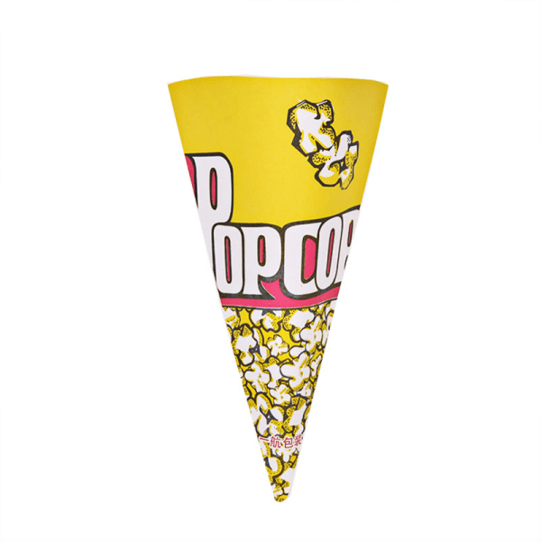 100 stk. popcorn papirposer med tilspidsede ender, kegleformede slikposer til popcorn slik