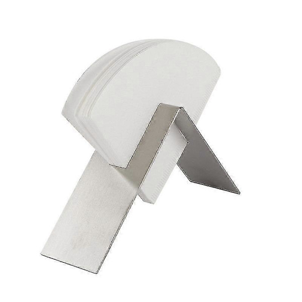 Kaffefilterpapirholder, kaffeopbevaringsbeholder i rustfrit stål (sølv) silver