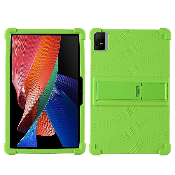 For TCL Tab 11 Silikon Nettbrettveske PC Støtte Fortykket Hjørne Beskyttende Nettbrettdeksel Green