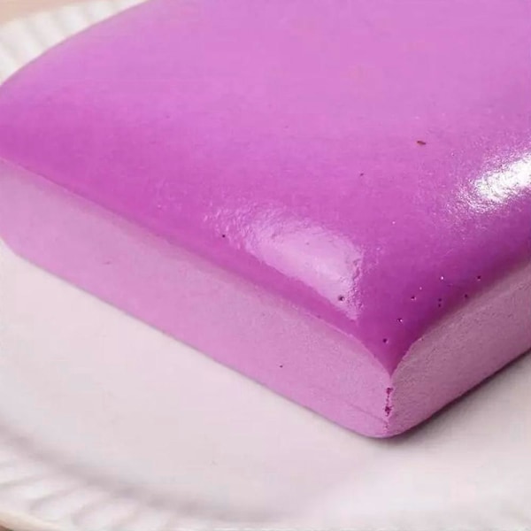 Klebrig Brød Squishy, Klebrig Toast Squishy, Toast Skivet Brød Stressleke purple rectangular