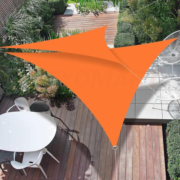Solskyddstak 2x2x2m Triangel Markis 98% UV-skydd med Gratis Rep Orange
