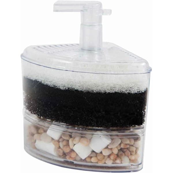 Hjørneluftfilter for akvarium med filtermedier XY-2008