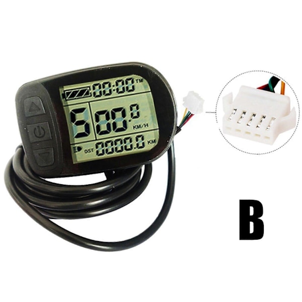 E-bike KT LCD5 Display Kontrollpanel För 24/36/48V Elcykelmotor Ny SM Plug