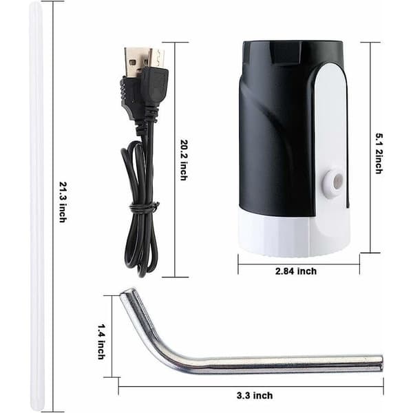 Automatisk Vattenpumpsdispenser, Påfyllningsbar Dricksvattenflaska, Sladdlös Elektrisk Snabbpumpflaska