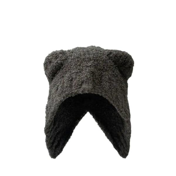 Dametøjs Ørevarmere Hæklet Beanie Varmt Strikket Beanie Y2K Unisex Efterår Vinter Pessimistisk
