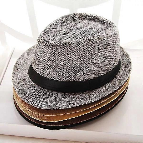 Unisex Olki Fedora Panama Hattu Kesä Aurinko Lyhyt Lieri Kukka Trilby Kuubalainen Lippahattu white