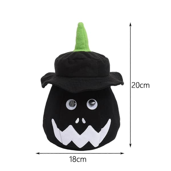 2025 Halloween Hink Pumpahink med Lock med Hatt Snacks, Godispåsar med Ljus Black