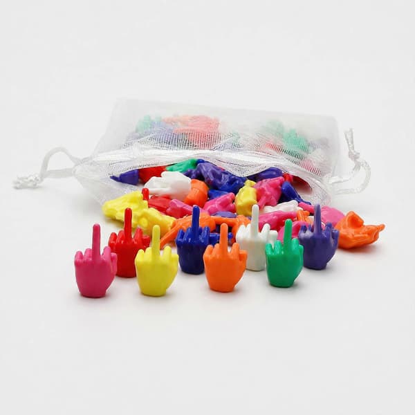 Mini Långfingerfigur – Liten Hand Skrivbordsdekoration – för Kontor & Buspresent 50pcs