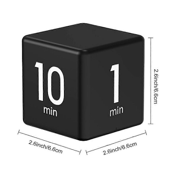 1-60 minutter forudindstillet LED-display justerbar lydstyrke terning roterende timer til arbejde, studie, køkken Red