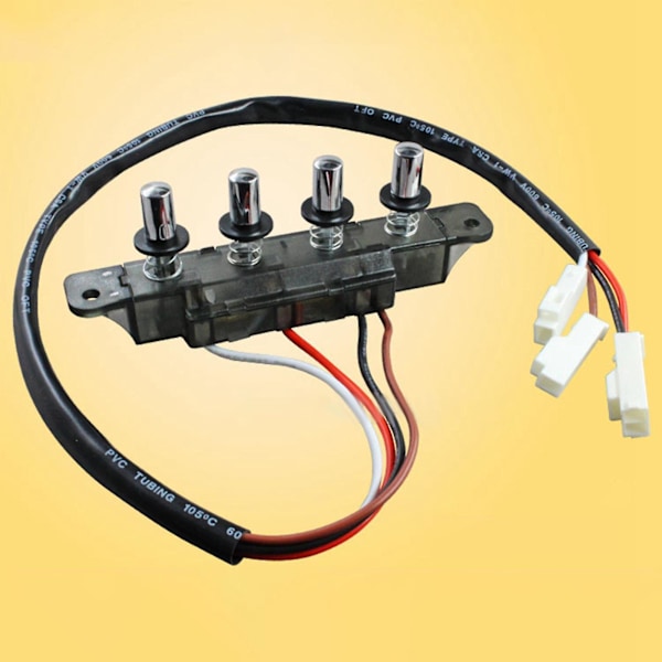 Emhætte Tastatur Switch Emhætte Switch Holdbar Stærk Køkken Husholdningsapparater Køkken Emhætte Trykknap Switch Black 4 Pushbutton