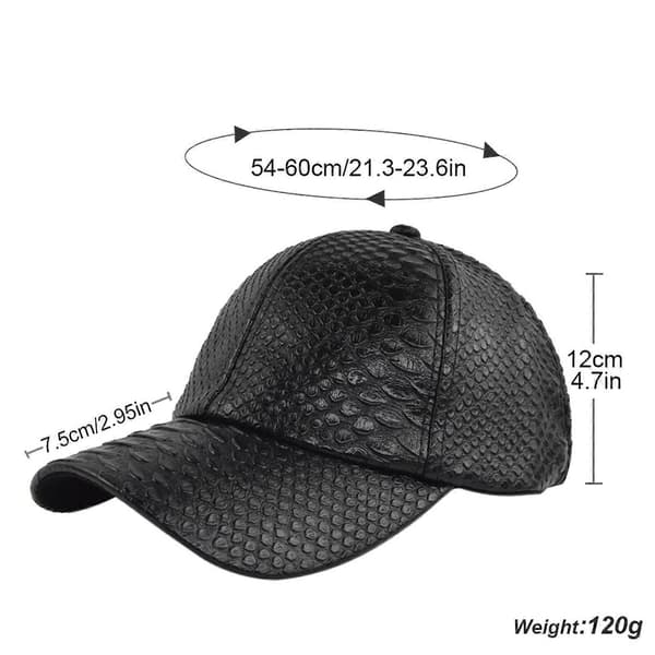 Äkta Läder Unisex Baseballkeps - Baseballkeps med Justerbart Spänne, 100% Ny Gray