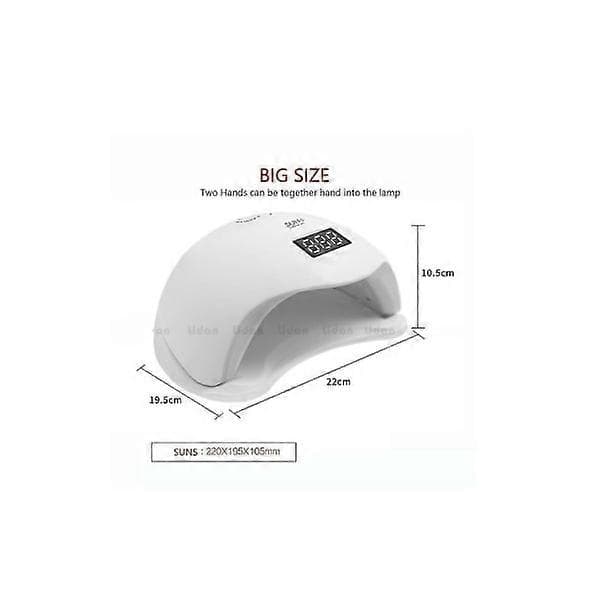 48w UV/LED lampe med timerfunktion Hvid