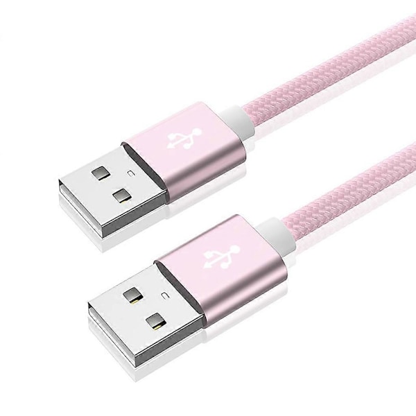 USB 2.0 A Hann til A Hann USB-kabel 480 Mbps Høyhastighets Dataoverføringskabel Rose gold 3m