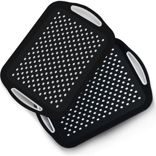 Sklisikkert ABS-serveringsbrett for seng, tåler oppvaskmaskin (2 stk)
