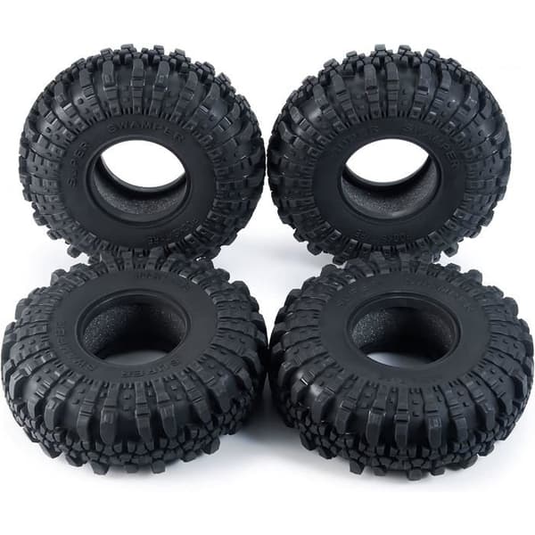 2,2 tommer RC-dæk - Sæt med 4 - Gummi - Til 1/10 Rock Crawler - Axial SCX10 TRX4 - 137x49 mm