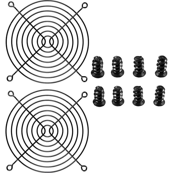 120 mm PC-fläktgaller, fläktgaller, datorfläktskydd, kylfläktgaller, 2-pack, svart.