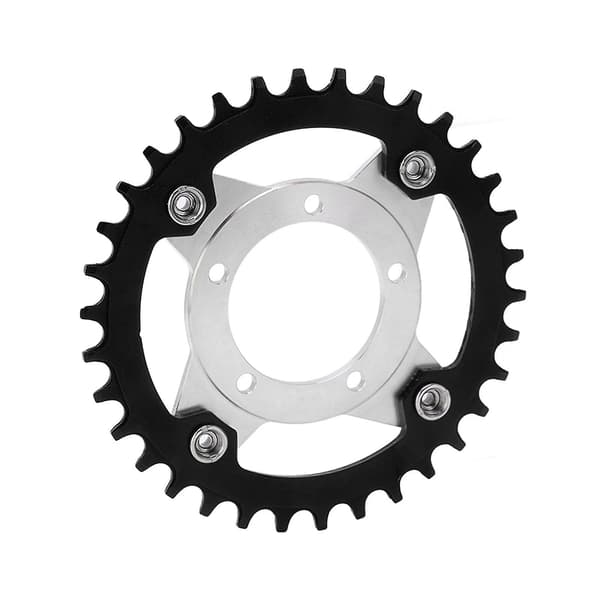 34T 104 BCD Elcykel Kædering og Adapter til Bafang BBS01 BBS02 Midtermonteret Motor Sort