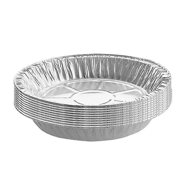50 stk. Engangs Runde Aluminiumfolie Grillmadbakke Non-stick Bageform 8Inch