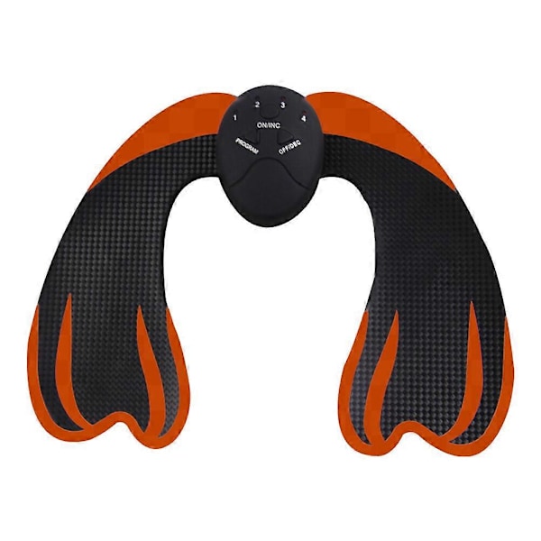 Intelligent Höfttränare Rumplyftare Förstärkare Pad Smart Höfttränare Fitness Träningsmassage Kroppsformningsmaskin utan Batteri för Kvinna (Orange)