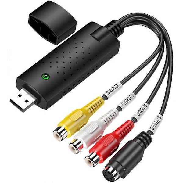 USB VHS Videoupptagningskonverterare till Digital DVD-inspelare DVD-överföring Videoupptagning för Windows, USB Videokort