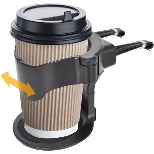 Universell bilkoppholder, justerbar luftventilholder for drikke og kaffe, bilflaskeholder med 3 luftventilklemmer