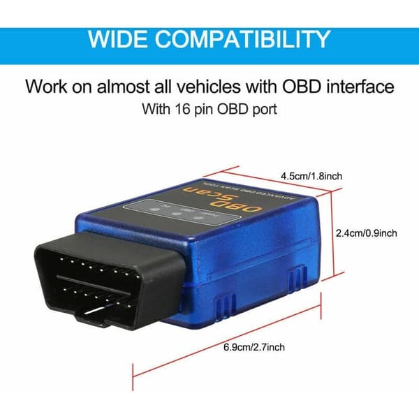ELM327 Bluetooth/Bluetooth OBD2 Bluetooth ajotietokoneen autotesteri V2.1