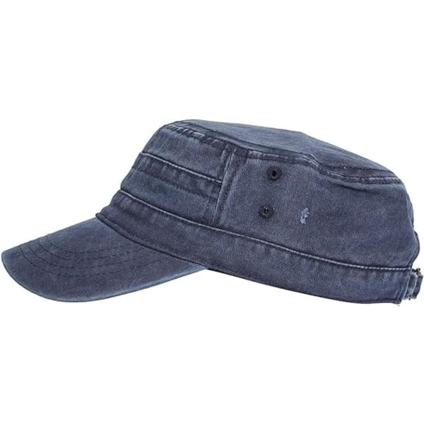 Vintage Militær Caps Herre Army Hatt med Skygge Bomull Kadett Caps W