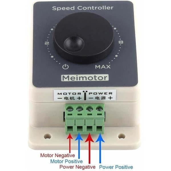 12V Motorvarvtalsregulator, PWM Motorvarvtalsregulator Pulsbreddsmodulator DC10-60V 20A Vattentätt Skal