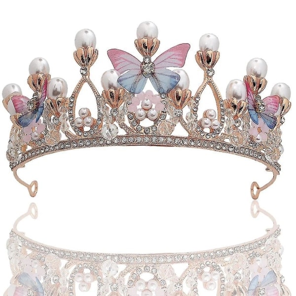 Sommerfugl Prinsesse Fødselsdagskrone Performance Catwalk Tiara
