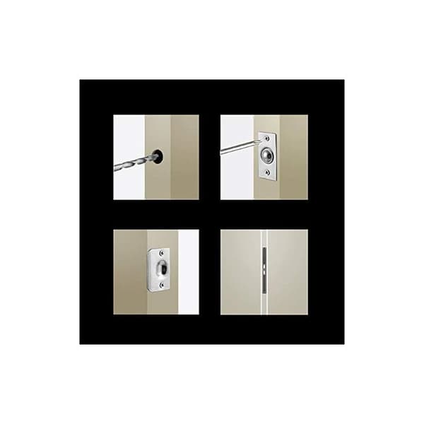 Kugledørlås, justerbar kuglelås i rustfrit stål til køkken, hjem, garderobe, skab, skabsdør (4 stk. i sort)
