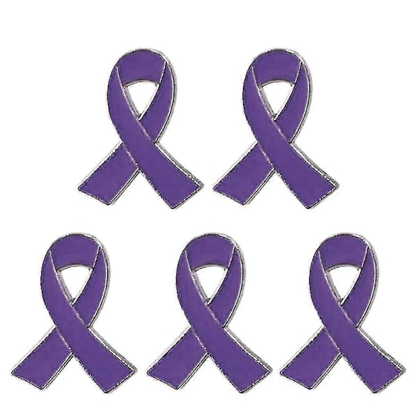 Set med 5 bandbroschnålar, vacker design, bandemaljnål, legeringsmaterial Purple