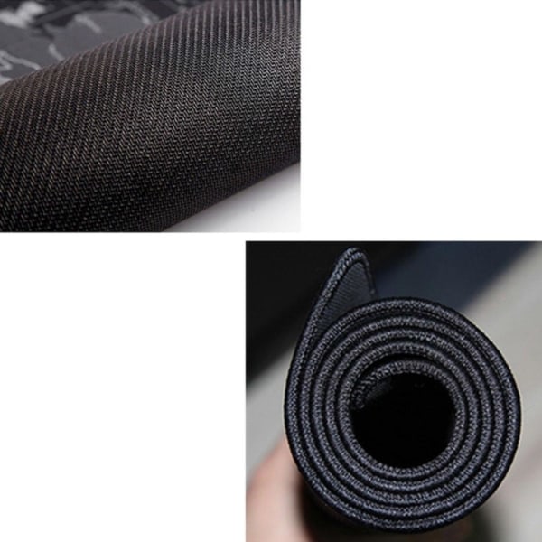 Mussemåtte Stor - Gaming - 80*30*0.2cm - Verdenskort Sort