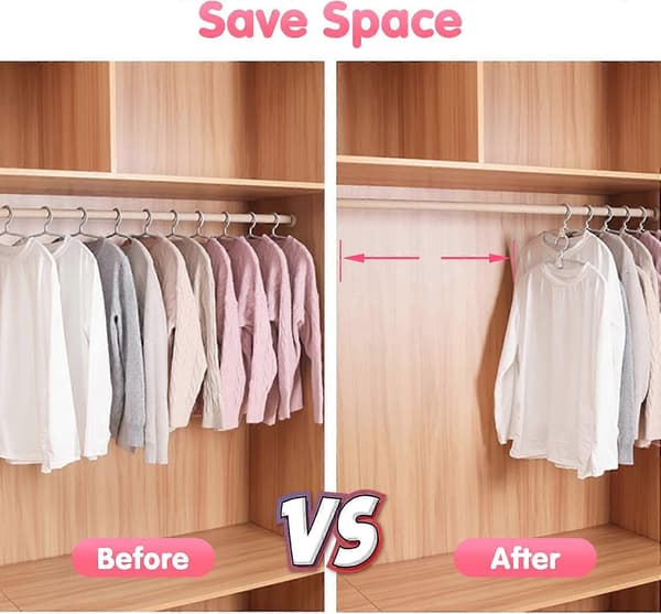 60 stk. Bøjleforbindelseskroge Drop Connecting Hanger Hook Multi-Layer Stabelbare Bøjleforlængerclips til Skab Garderobe Organizer Pladsbesparende