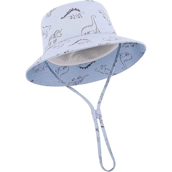 Baby Solhatt Småbarn Solskyddshatt för Baby Pojkar Flickor Barn Sommar Bucket Hatt UPF 50+ Vikbar Strandhatt Blue