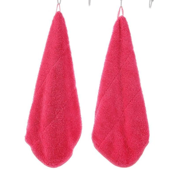 (25 x 30 cm) Ripustuspyyhe Koralli Mikrokuitufleece Pink