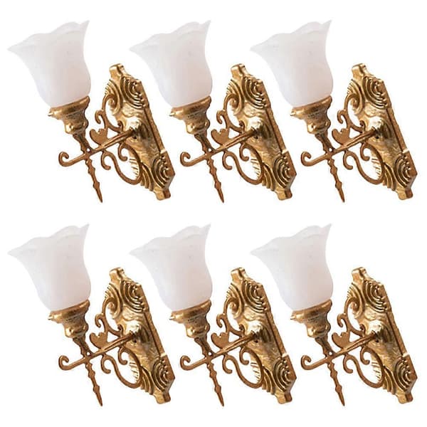 Veggmodell Miniatyr Hagedekor for Dekor 6 stk Sandbordlamper