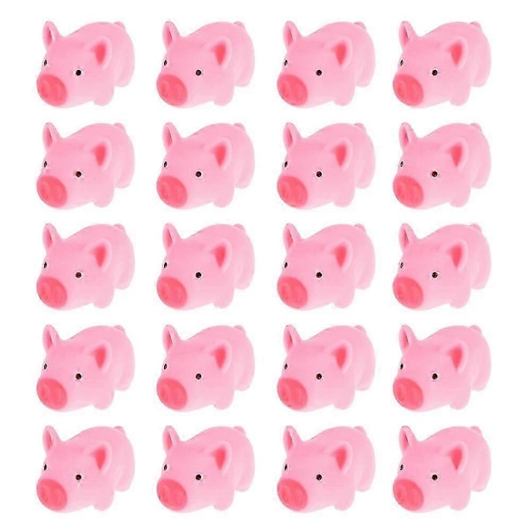 20 st Bedårande Gris Pip Leksaker Rolig Sensorisk Leksak Ångestlindrande Leksaker (Rosa)