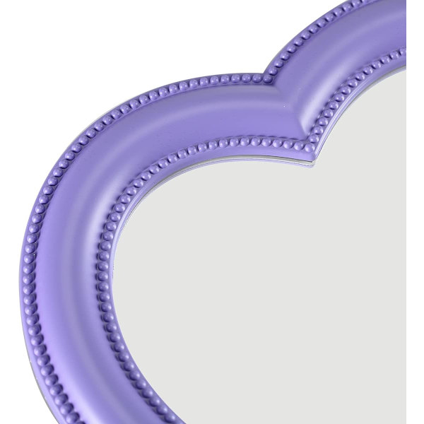 Hjerte Makeup Spejl Kosmetisk Spejl Væg Skrivebordsspejl Soveværelsesspejl, Gave (L) Purple