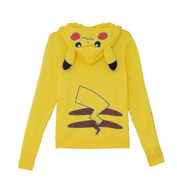 Damjacka Pikachu Lös Kofta med Huva Långärmad Tröja L