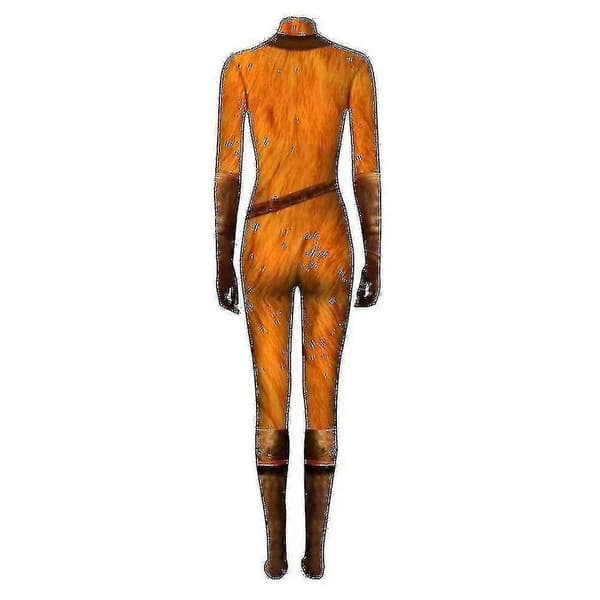 Saapasjalkakissa-haalari Halloweeniin 140CM