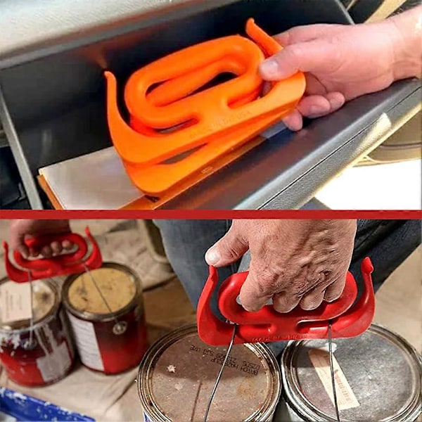 1/2 stk. Bærehåndtak for handleposer, kraftig og enkel løftehjelp, holder opptil 40 kg Orange 2pcs