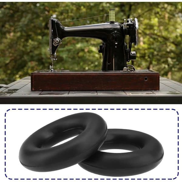 Sæt med 10 sorte gummiringe til symaskinespoler, 28 mm diameter, 6,5 mm tykkelse, stabile