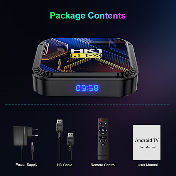 Home HK1 RBOX K8S Android 13 TV BOX RK3528 64GB 32GB 16GB 2.4G 5G WIFI BT 4.0 Vedio Dekoodaus Mediasoitin Digiboksi 4g32g EU plug