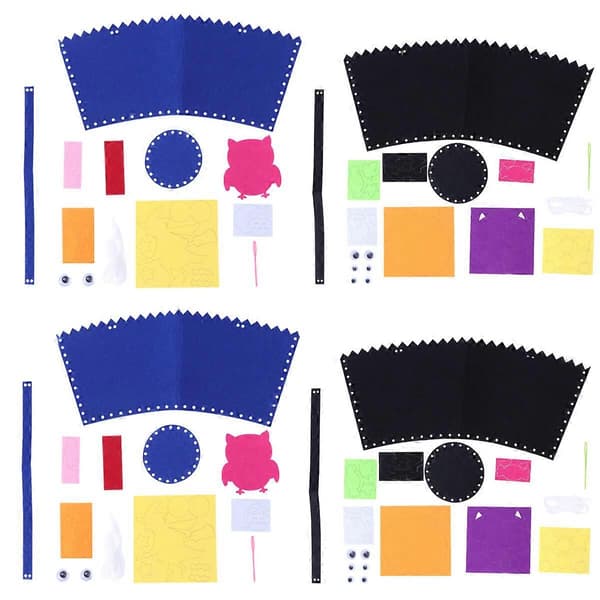 2025 4 Sæt DIY Håndtaske Halloween Patch Sy Taske Slikpose Materiale til Børn