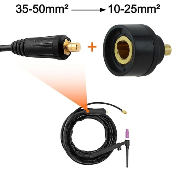 WP17V 10-25 mm TIG Sveisepistol Omformeradapter, Messingkobling for MIG-sveisere, Tilbehør