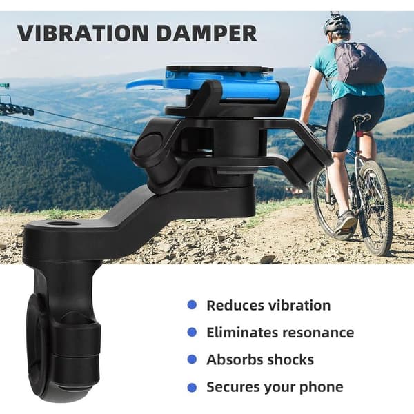 Motorcykeltelefonholder med vibrationsdæmper, kompatibel med universelle smartphones (iPhone, Android, Samsung), til cykelstyr,