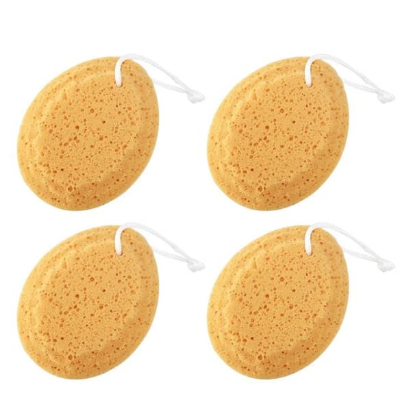 Bade- og dusjsvamper - 4 stk, kroppsskrubb, loofah - Egnet for dusjing og kroppspleie