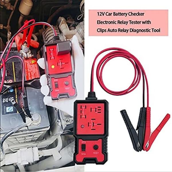 12V Automotive Elektronisk Relætester med Clips - Elektronisk Relætester til Bilreparation