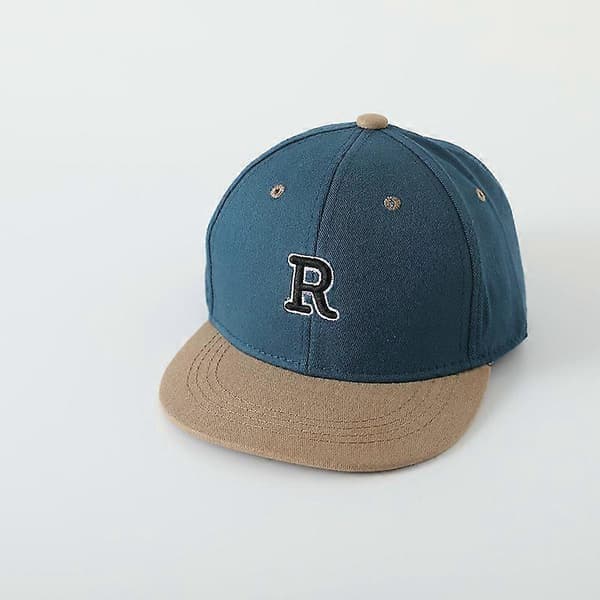 Baseballcaps for gutter og jenter med broderte bokstaver, solbeskyttelse, bomull, avslappet stil for gutter og jenter, baby brown 48-53cm