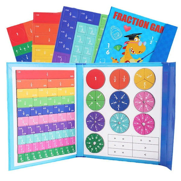 Magnetisk Læringsleke for Matematikk - Montessori Aritmetikk Læringshjelpemidler - Trebok - Utdanningsleker for Barn